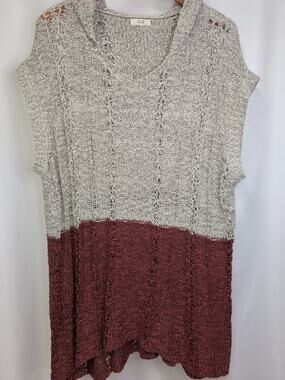 Easel of Los Angeles Sleeveless Hoodier Sweater, L